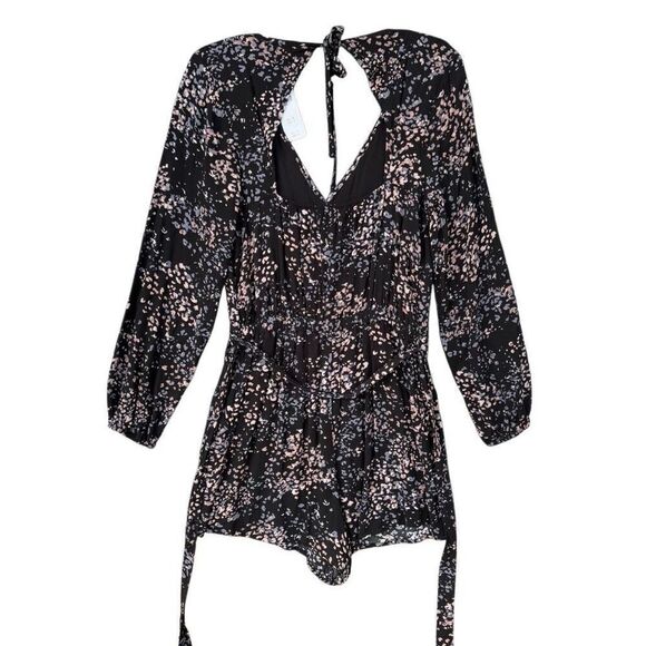NEW Abercrombie & Fitch Floral Romper Long Sleeve V Neck Jumpsuit Women’s Large - Picture 7 of 12